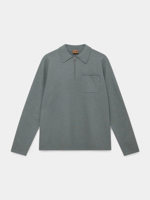 Ryan Boil Zip Knit - Slate