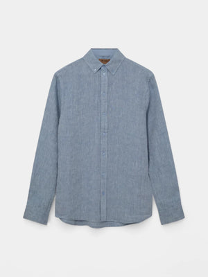 Theo Linen Shirt - Light Blue