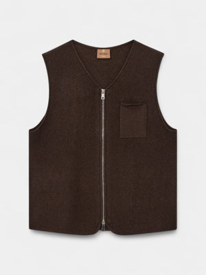 Ryan Boil Waistcoat - Chocolate Brown