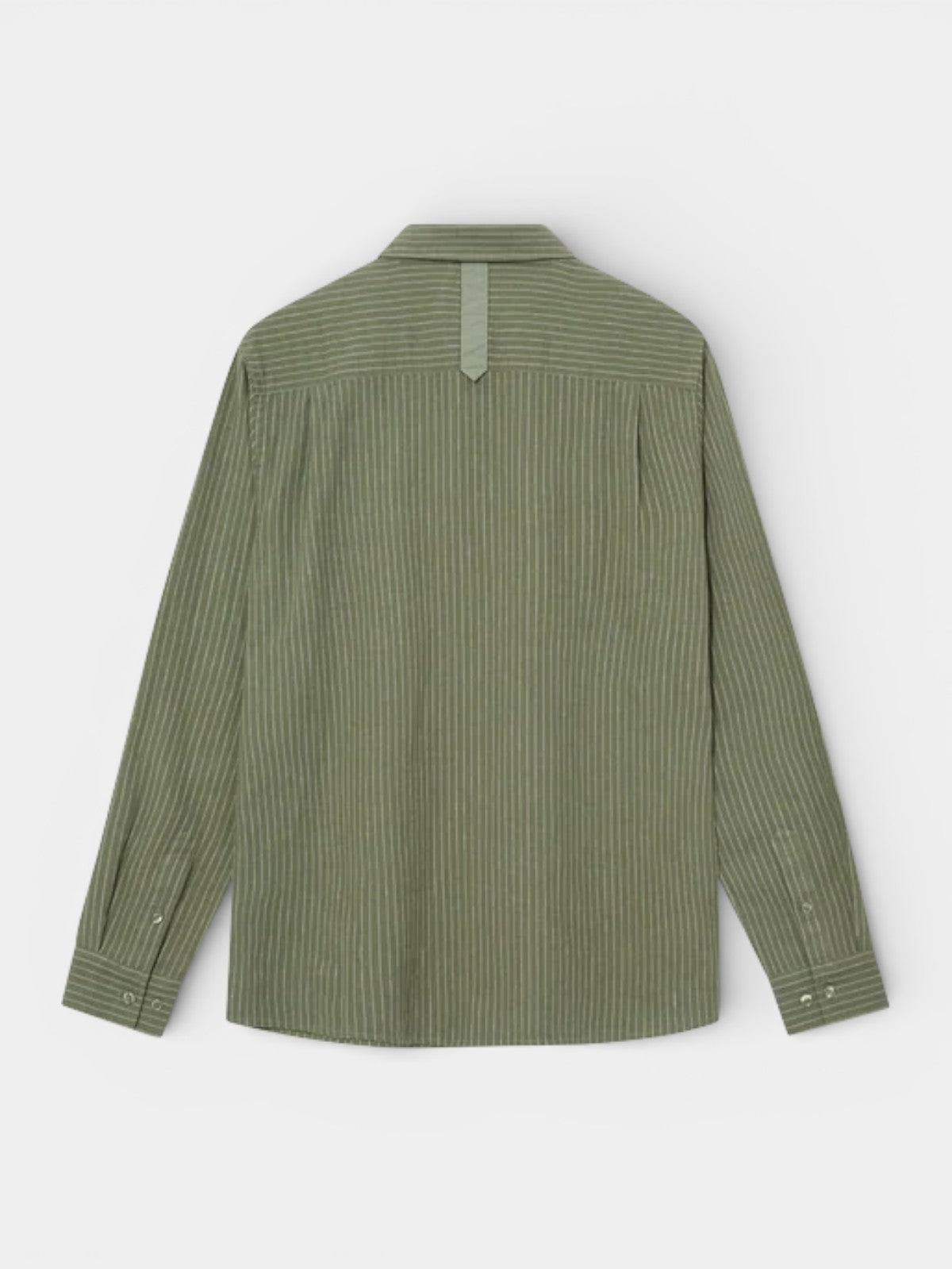 Theo Linen Stripe Shirt - Watercress