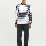 Frode Stripe LS Tee -  Black/White