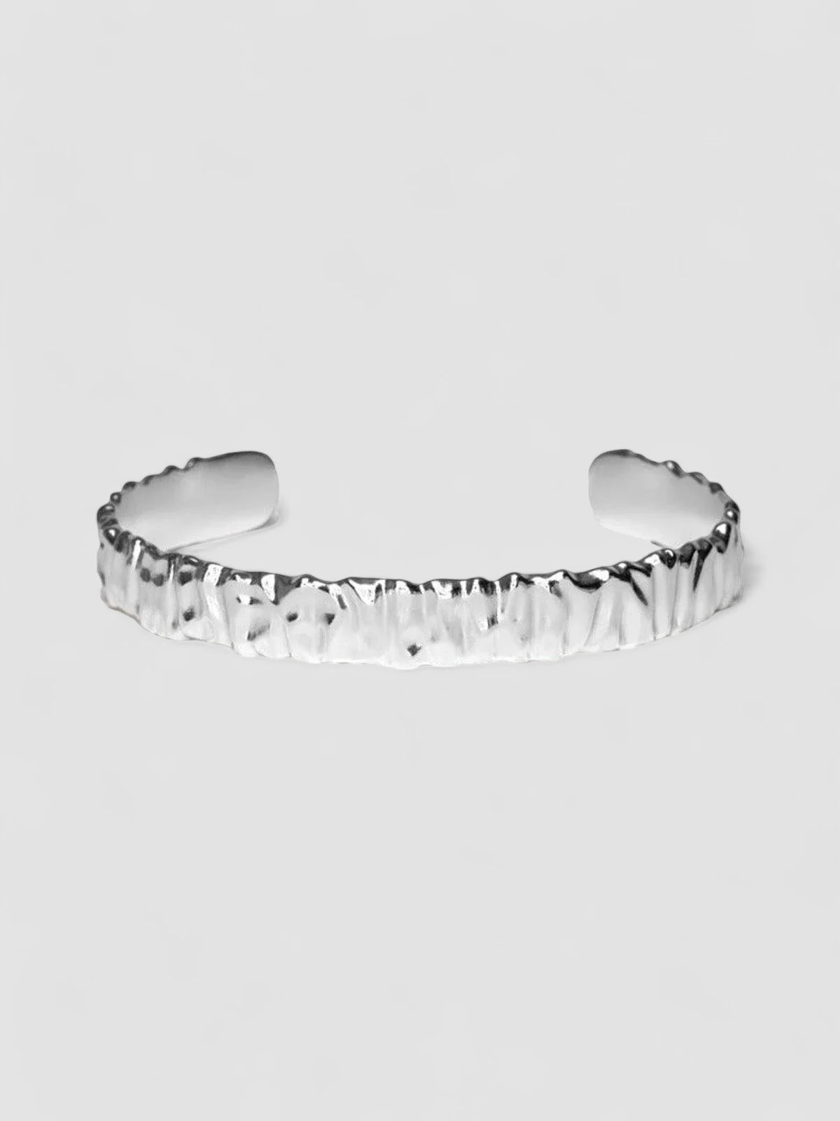 Crunchy Cuff Bracelet - Silver