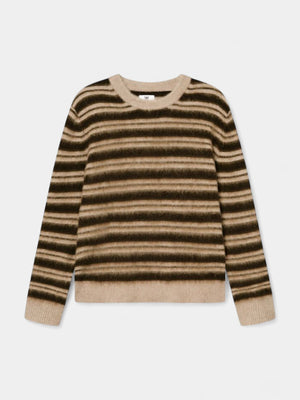 Enker Crewneck - Greige Stripe
