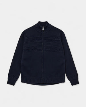 Alonso Zip Cardigan - Navy