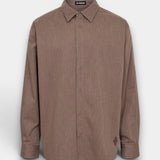 Striped Casual Shirt - Dark Brown