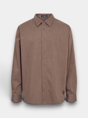 Striped Casual Shirt - Dark Brown