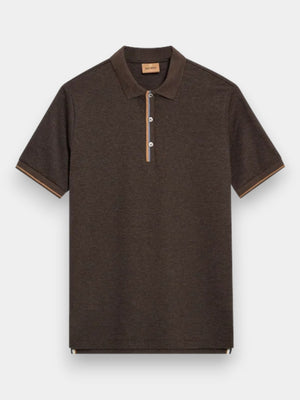 Harvey SS Polo - Chocolate Melange