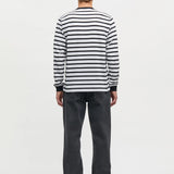 Frode Stripe LS Tee -  Black/White