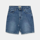 Loose Denim Shorts - Blue