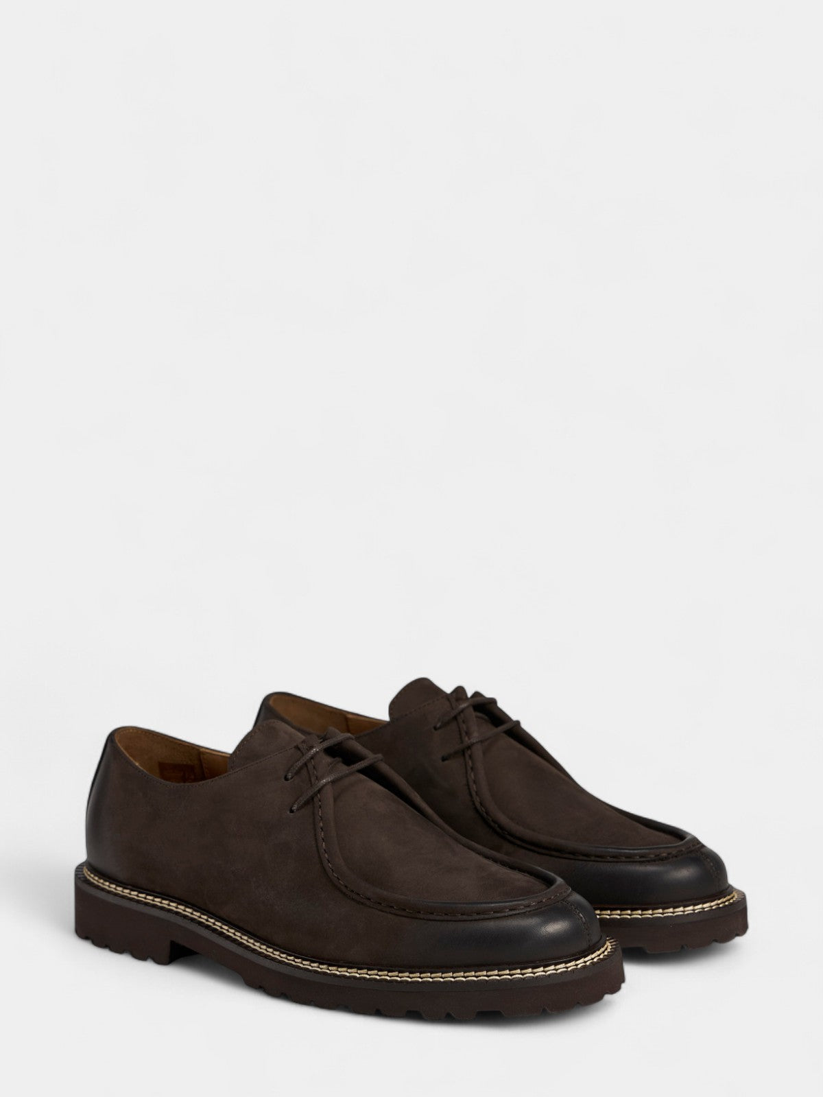 Derby Shoe - Brown Suede