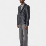 Oliver Leather Blazer - Sort