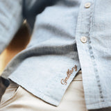 Theo Linen Shirt - Flint Stone Stripe