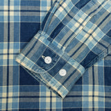 Julian Worker Shirt - Checked indigo