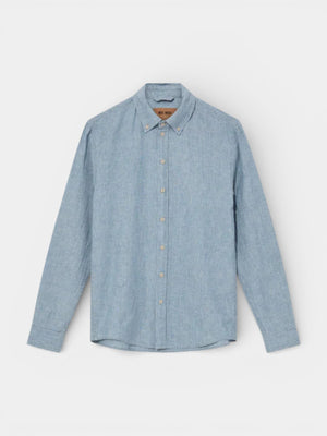 Theo Linen Shirt - Flint Stone Stripe