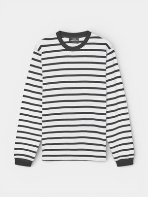 Frode Stripe LS Tee -  Black/White