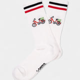 Red Maxi Socks - Hvid