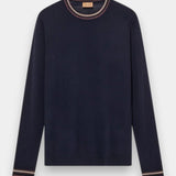 Adam Contrast Knit - Navy