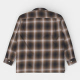 Open Collar Shirt - Brown