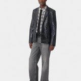 Oliver Leather Blazer - Sort