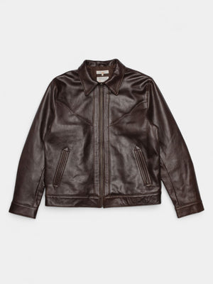 Joppe Western Jacket - Brown Leather