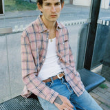 Julian Worker Shirt - Pink Check