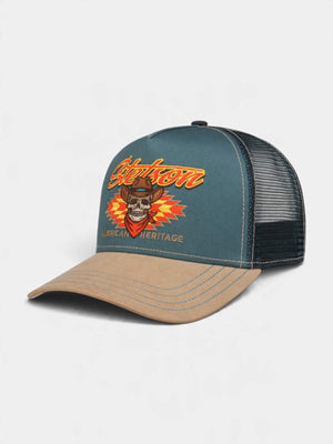 Cowboy Skull Truckercap - Petrol