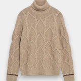Barnie Cable Rollneck Knit - Incense