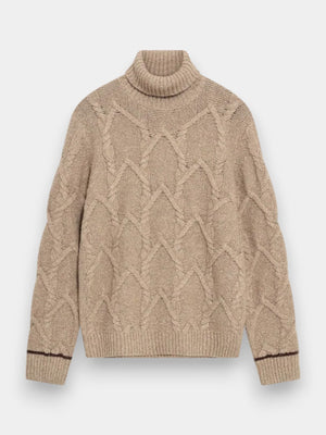 Barnie Cable Rollneck Knit - Incense