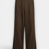 Relaxed Tencel Trousers - Dark Brown