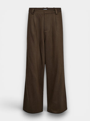Relaxed Tencel Trousers - Dark Brown