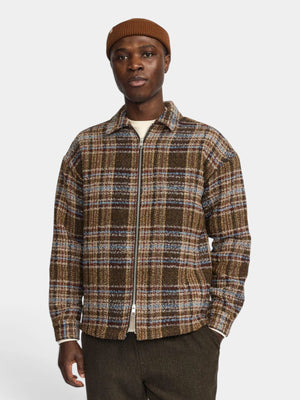 Zipped Overshirt - Brown