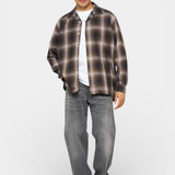 Open Collar Shirt - Brown