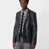 Oliver Leather Blazer - Sort
