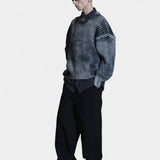 Printed Rib Knit - Dusty Grey