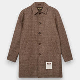 Barkley Tweed Coat - Chocolate Brown Melange