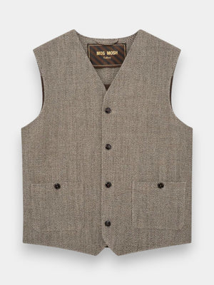 Conor Tweed Waistcoat - Toffee