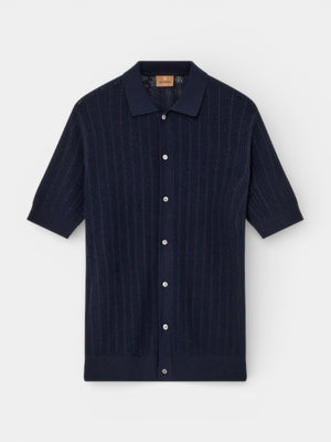 Dario SS Knit Polo - Estate Blue