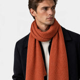 Polka dot wool scarf - Rust