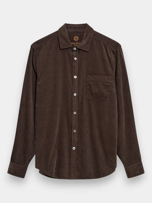Alden Corduroy Shirt - Black Coffee