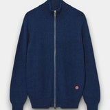 Ian Zip Cardigan - Indigo Blue