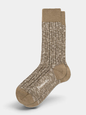 Cromford Cable Wool Socks - Camel
