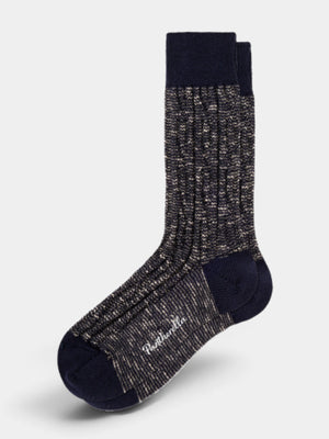 Cromford Cable Wool Socks - Navy
