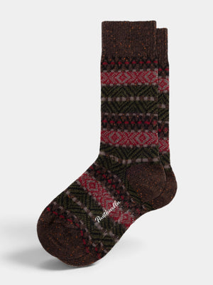 Beck Fair Wool Socks - Wine