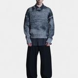 Printed Rib Knit - Dusty Grey