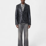 Oliver Leather Blazer - Sort
