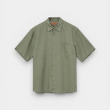Theo Linen SS Shirt - Watercress