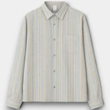 Maza Stripe Shirt - Steel Grey