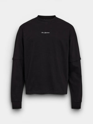 Clown Patchwork LS Tee - Sort