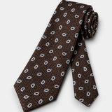 Paisley Silk Tie - Dark Brown