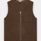 Cess Soft Zip Vest - Toasted Coconut